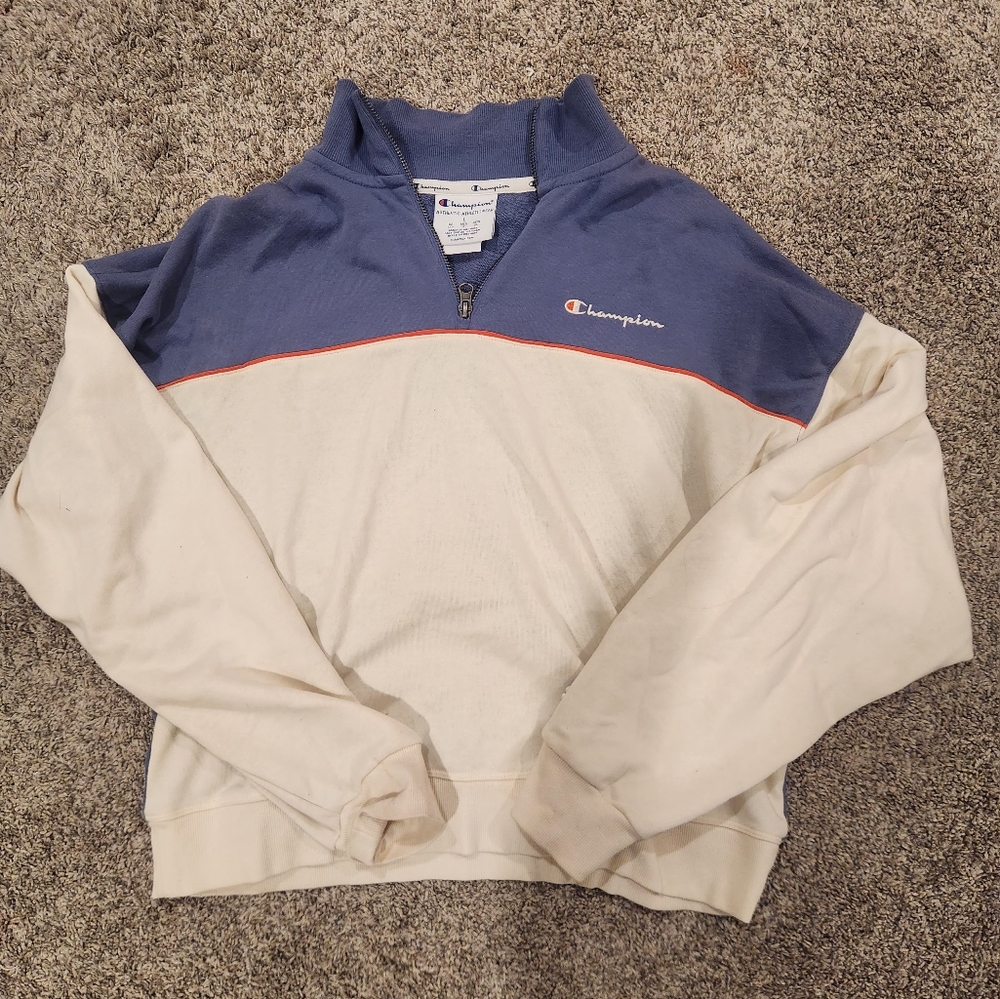 Champion Blue and Cream Pullover